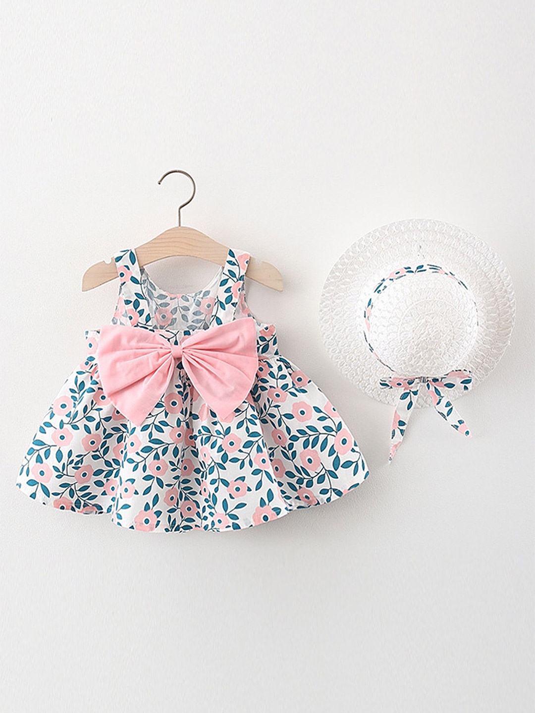 

LULU & SKY Floral Print Fit & Flare Dress, Blue