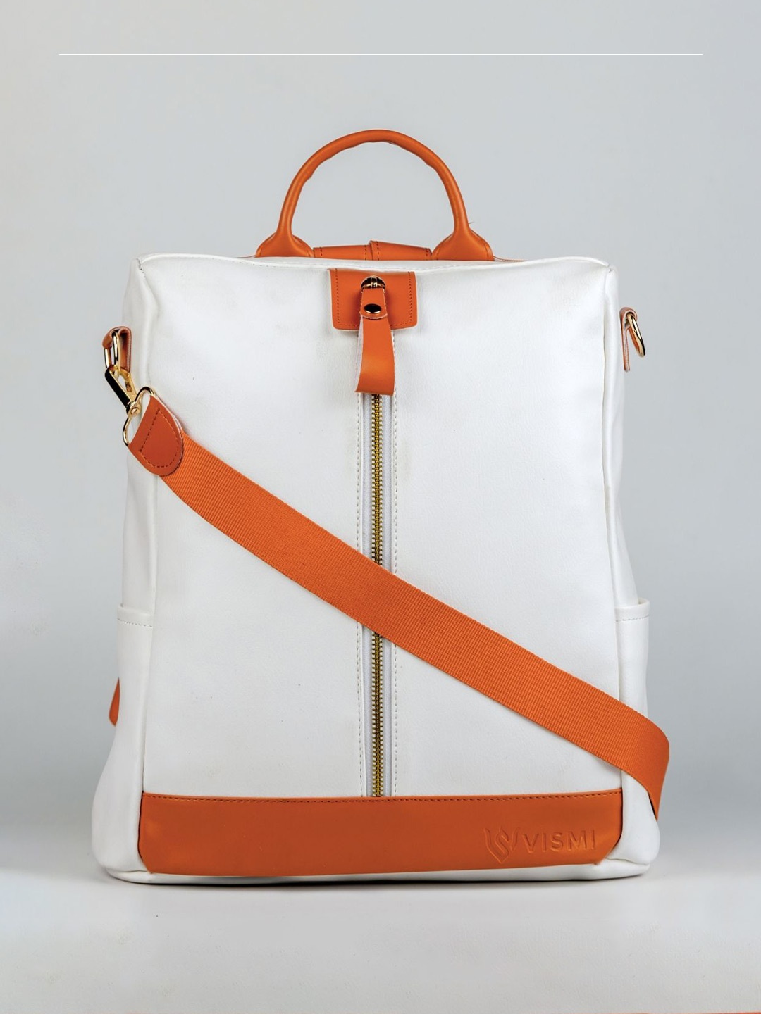 

VISMIINTREND Women Backpack with Earphone Gate, White