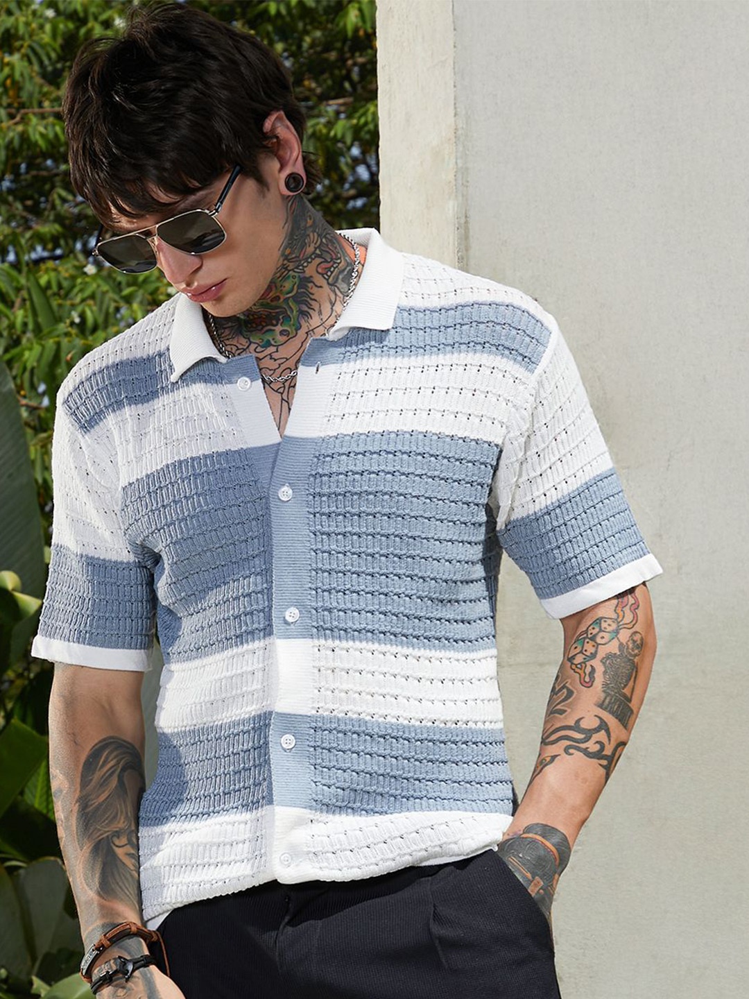

Campus Sutra Men Classic Opaque Striped Casual Shirt, Multi
