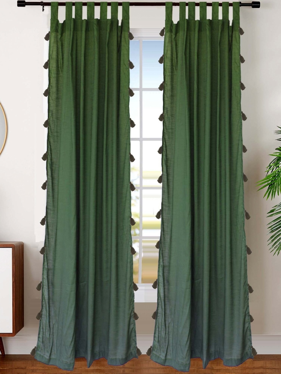 

Dekor World Multicoloured Set of 2 Sheer Long Door Curtain, Multi