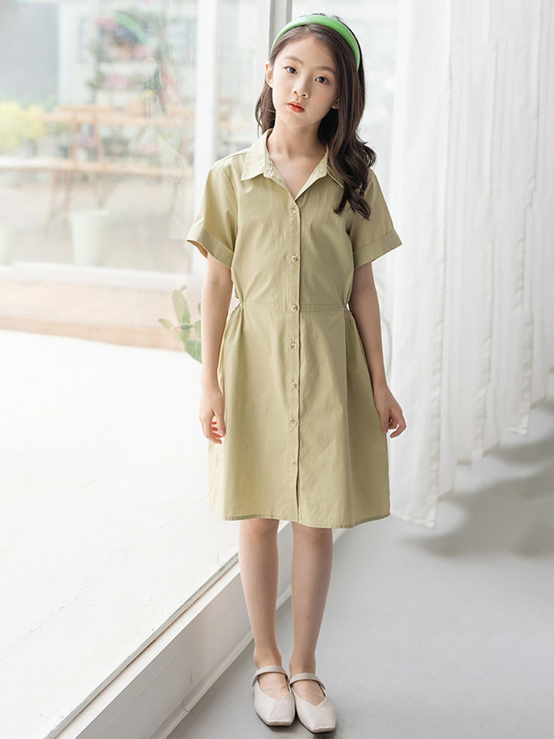 

LULU & SKY Shirt Dress, Green