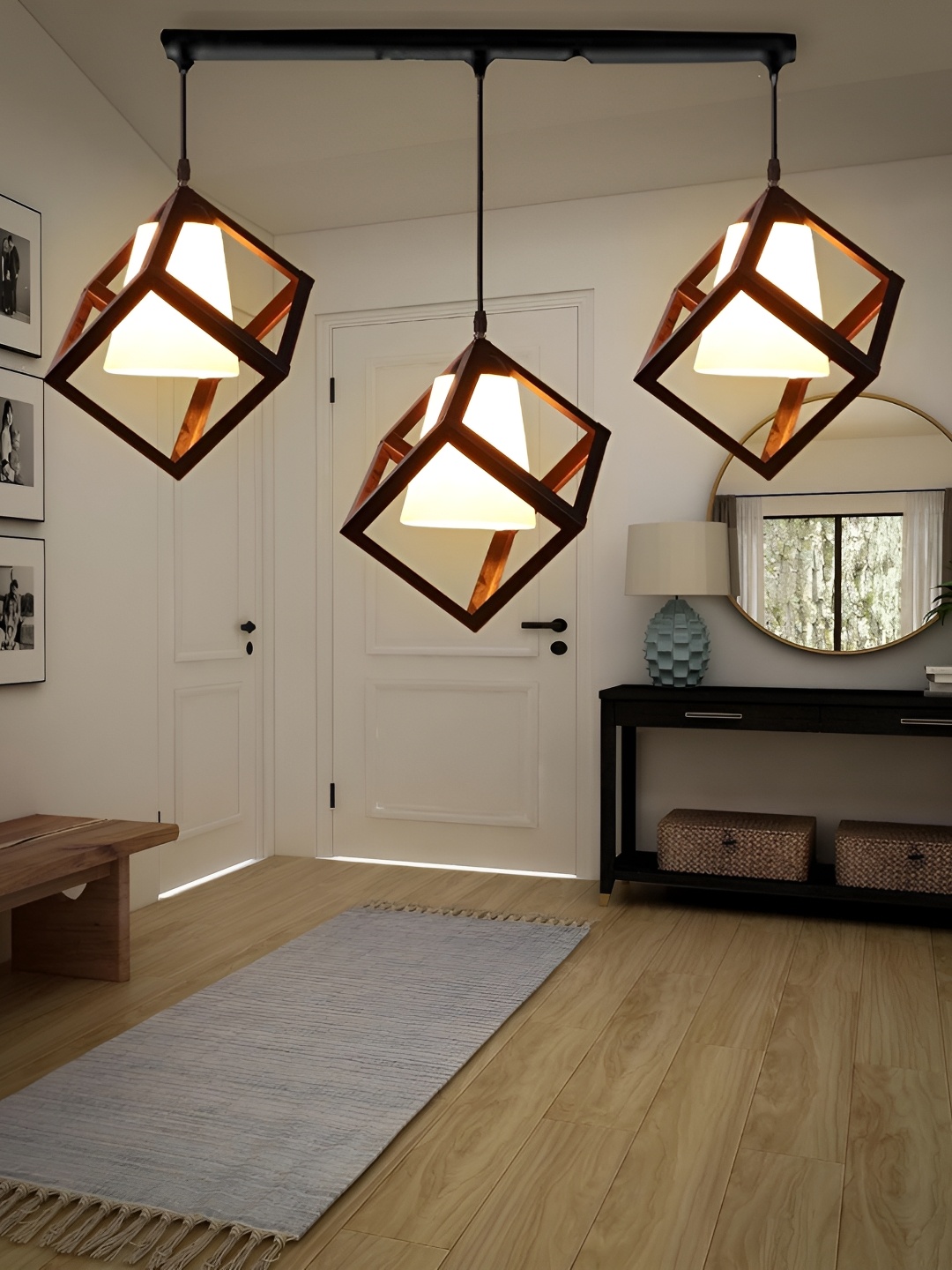 

GAUVIK Black Glass Ceiling Lamp