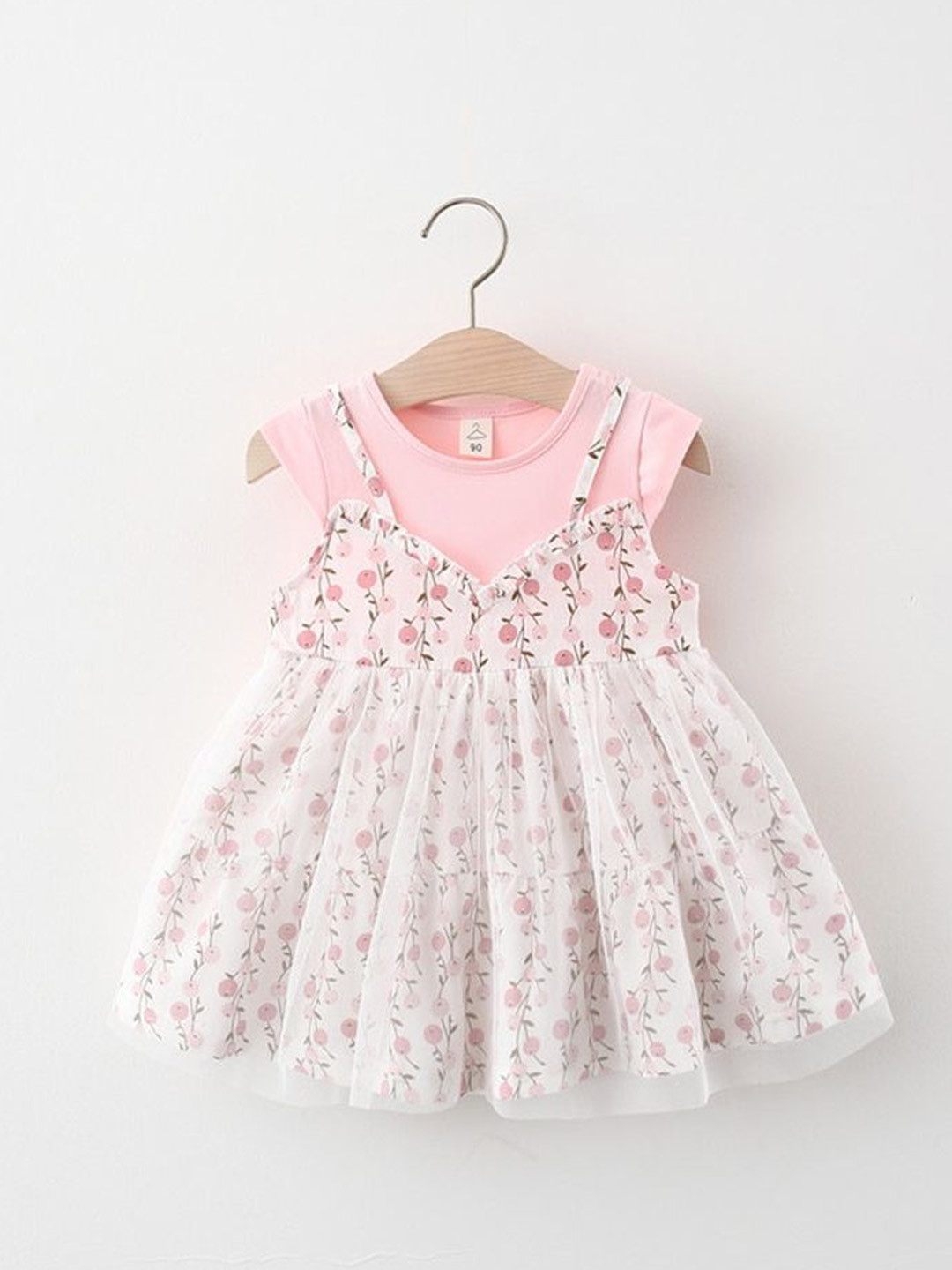 

LULU & SKY Floral Print Fit & Flare Dress, Pink