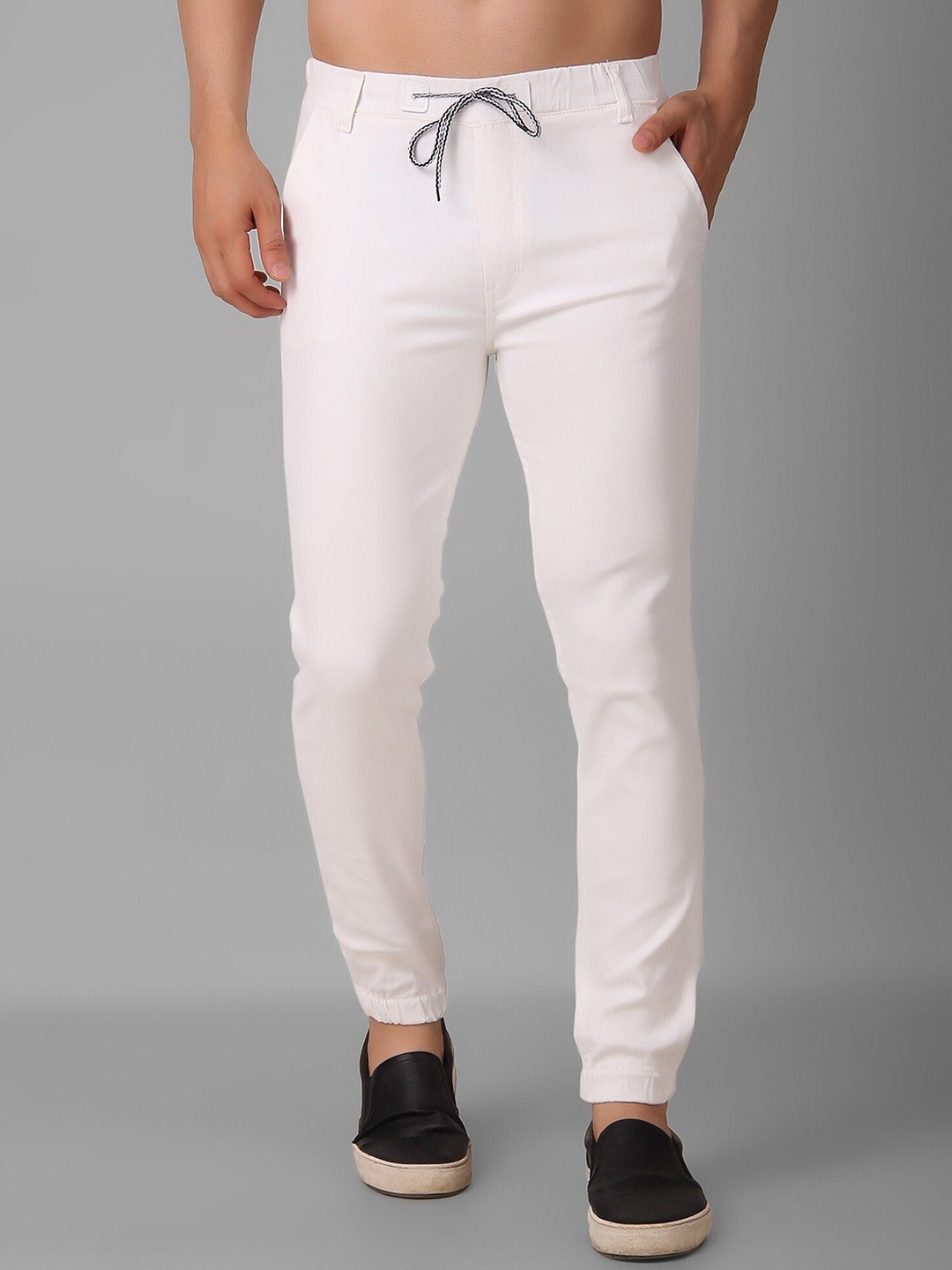 

fineblu Men Jogger Stretchable Jeans, White