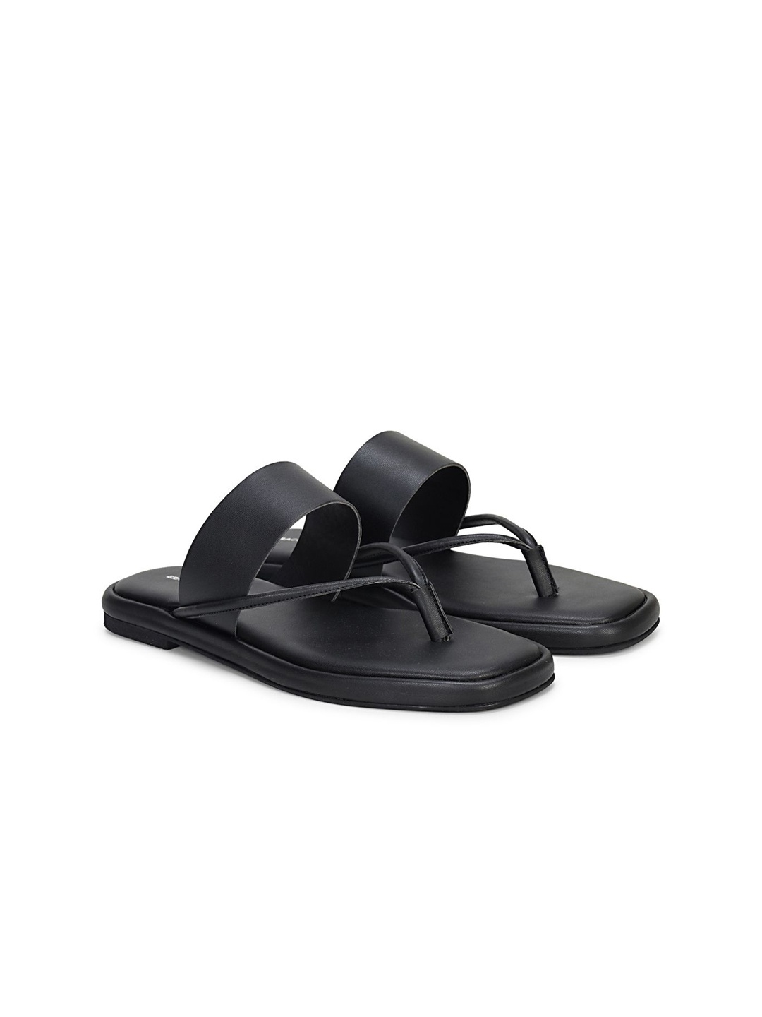 

GRACECODE Women Striped One Toe Flats, Black