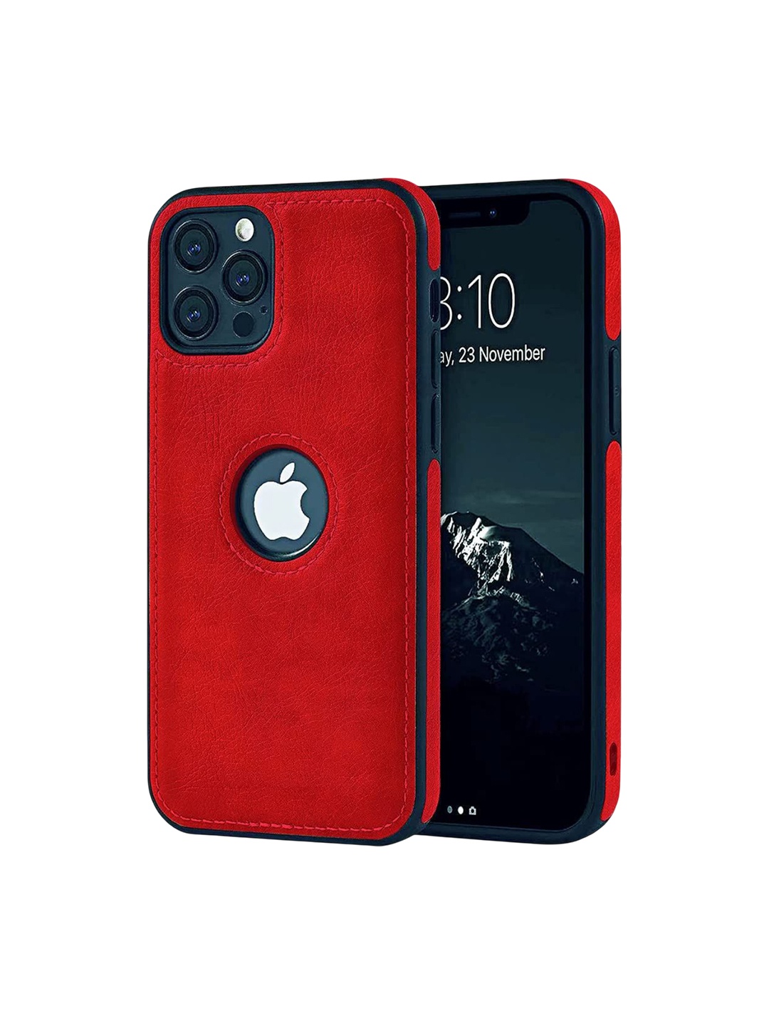 

LIRAMARK Solid Printed iPhone 12 Pro Max Back Case Mobile Accessories, Red