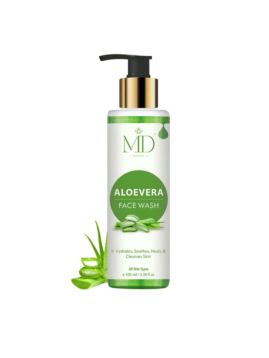 

MD COSMETIC Aloevera Face Wash - 100 ml, Green