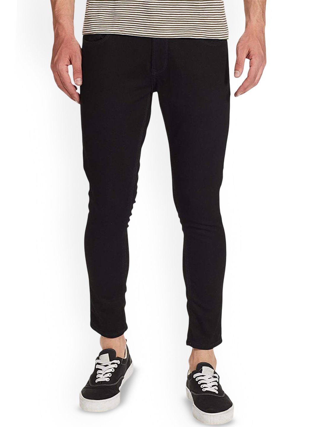

COMFITS Men Classic Slash Knee Jeans, Black