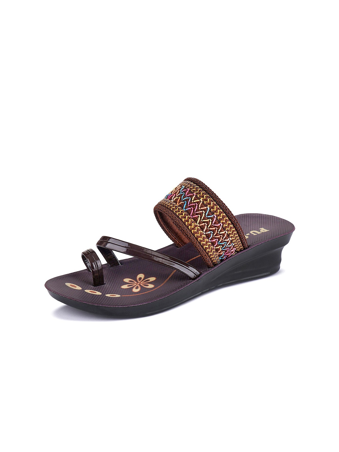 

PENNEN Printed Mules, Brown