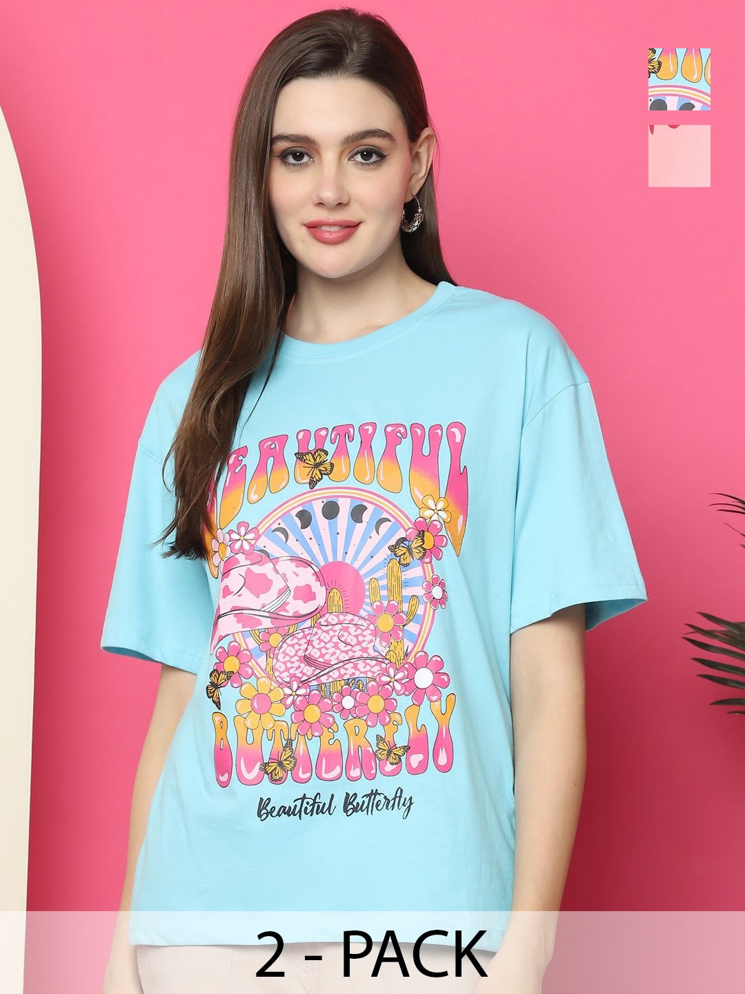 

Dreambe Women Printed T-shirt, Multi