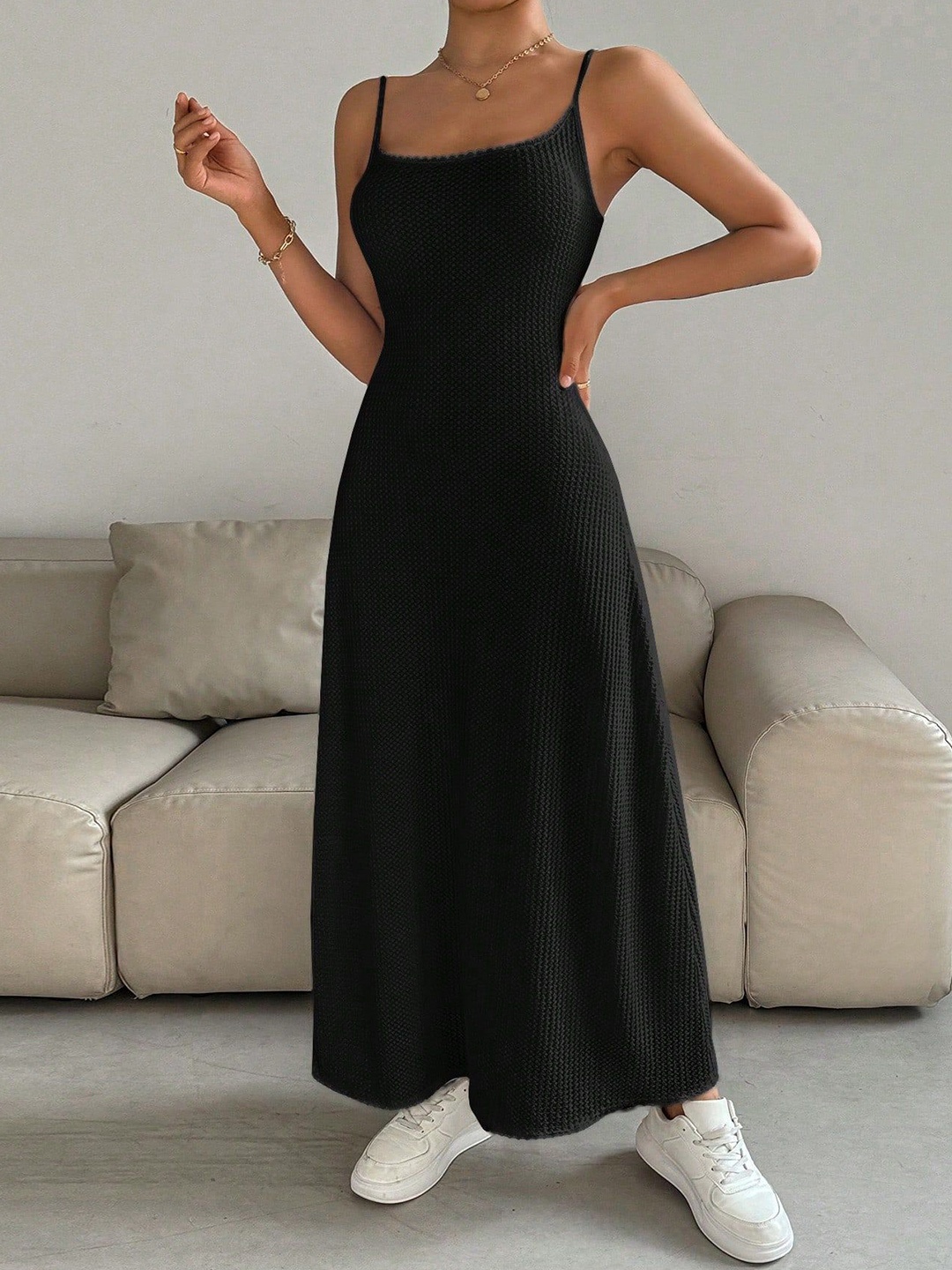 

StyleCast x Revolte A-Line Midi Dress, Black