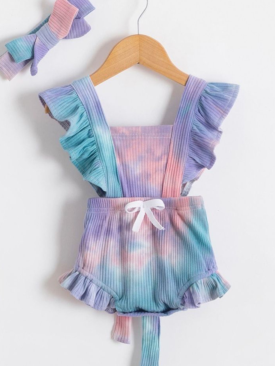 

LULU & SKY Print Cotton Cinched Waist Top, Blue