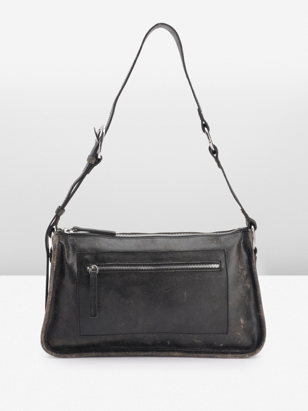 

MANGO Leather Structured Shoulder Bag, Green