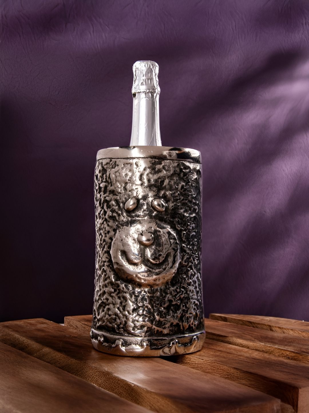 

giBOX Grey Cylinder Shaped Wine Rack, Silver