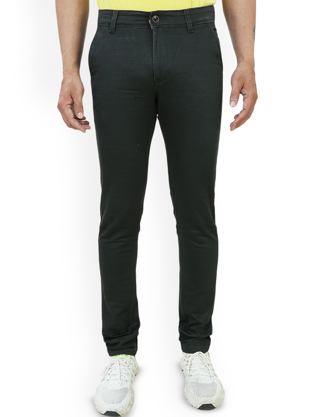 

Plounge Men Slim Fit Stretchable Jeans, Green