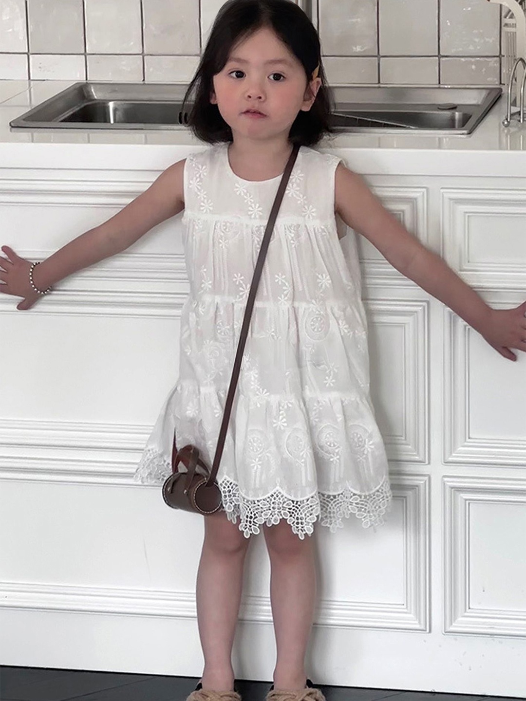

LULU & SKY A-Line Dress, White