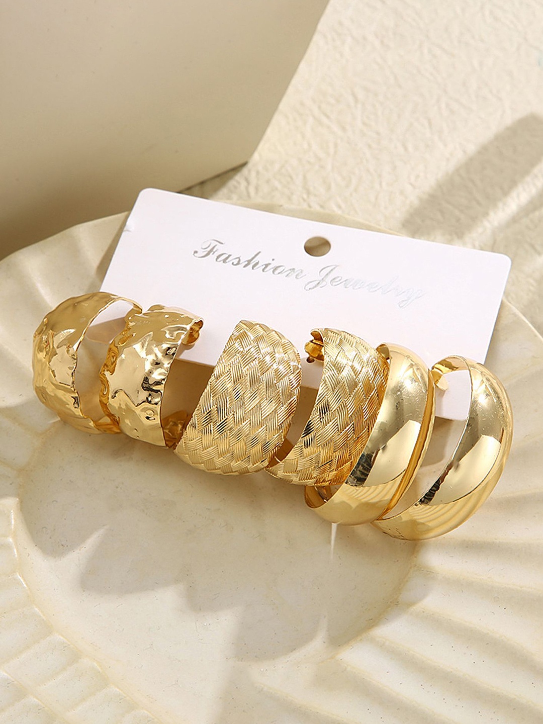 

LULU & SKY Contemporary Studs Earrings, Gold