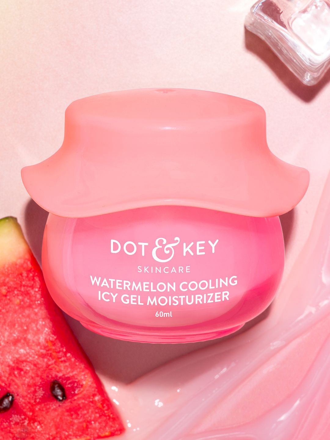 

DOT & KEY Watermelon Cooling Icy Gel Moisturizer With Hyaluronic - 60 ml, Pink