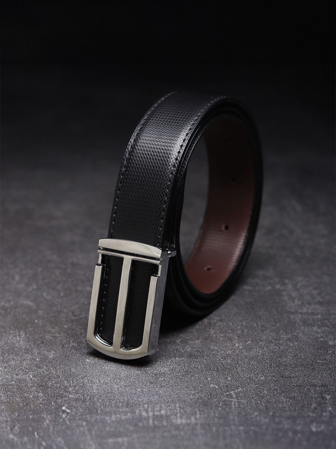 

Killer Men Textured Reversible Formal Belt, Black