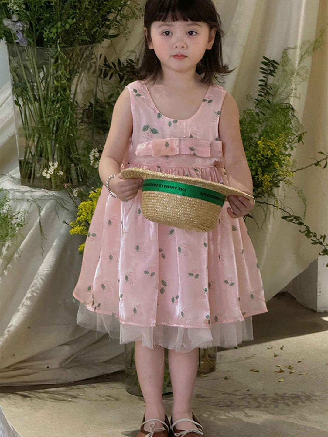

LULU & SKY Floral Print A-Line Dress, Pink
