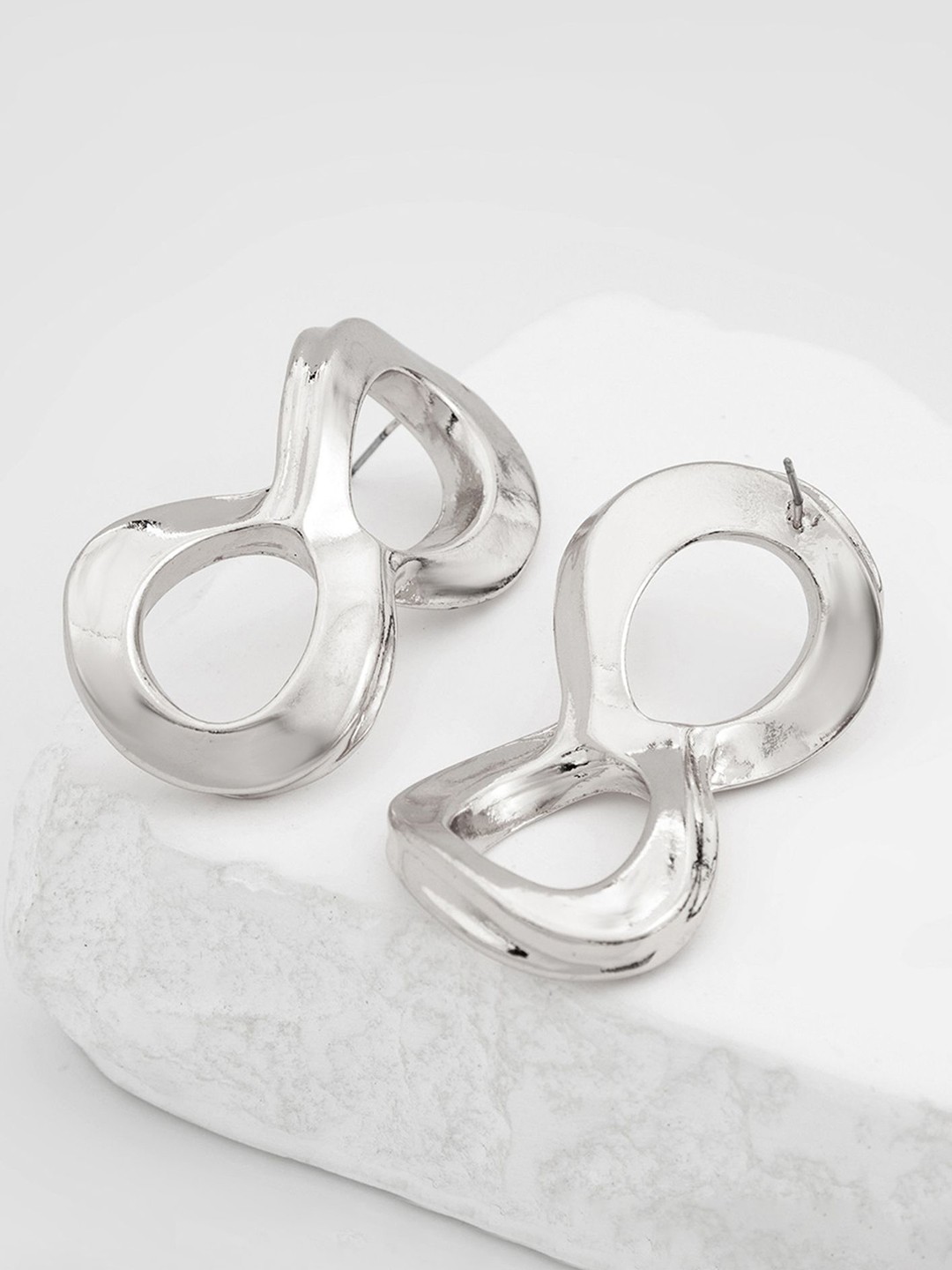 

LULU & SKY Contemporary Studs Earrings, White