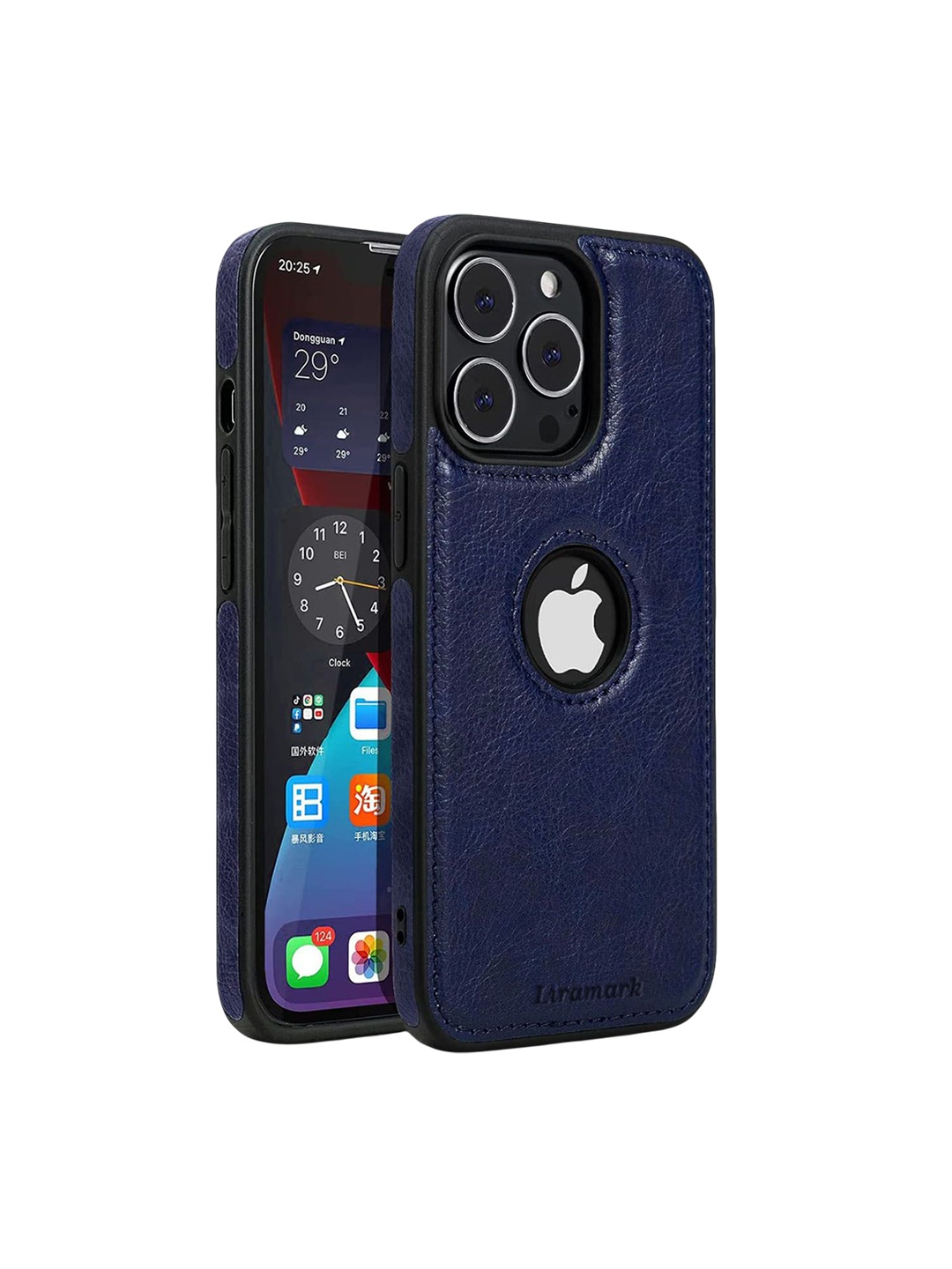 

LIRAMARK Solid Printed iPhone 13 Pro Back Case Mobile Accessories, Blue