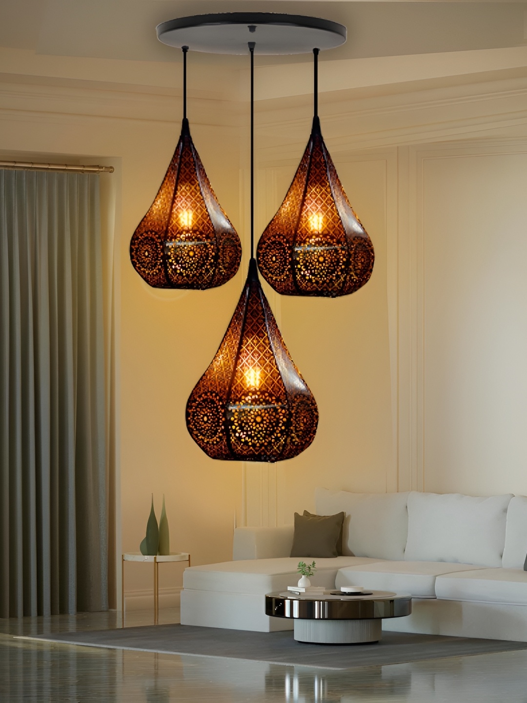 

GAUVIK Black Textured Ceiling Lamp