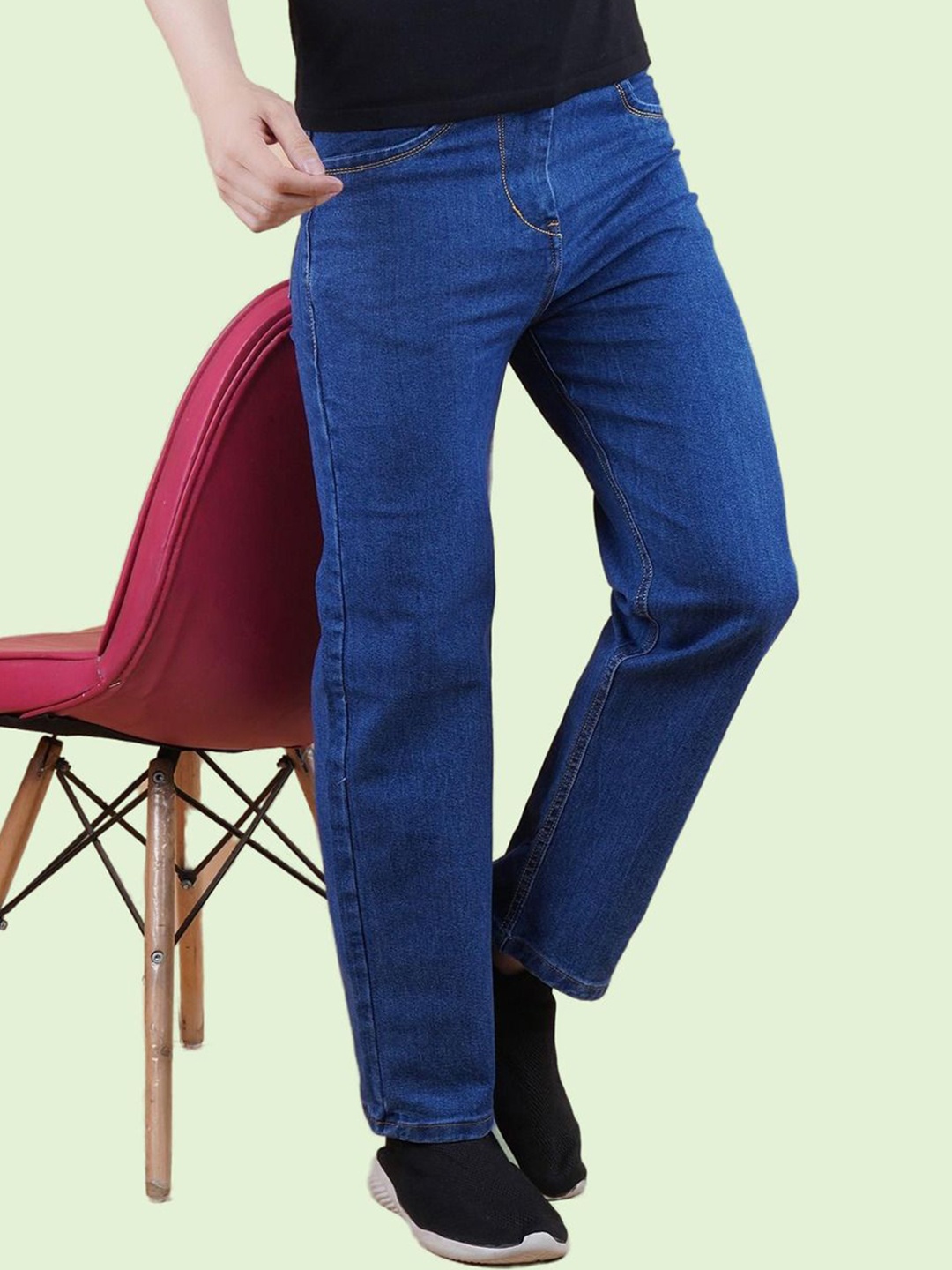 

COMFITS Men Classic Slash Knee Stretchable Jeans, Blue