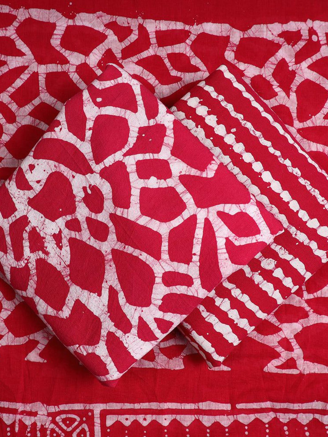 

iTokri Pure Cotton Unstitched Dress Material, Pink