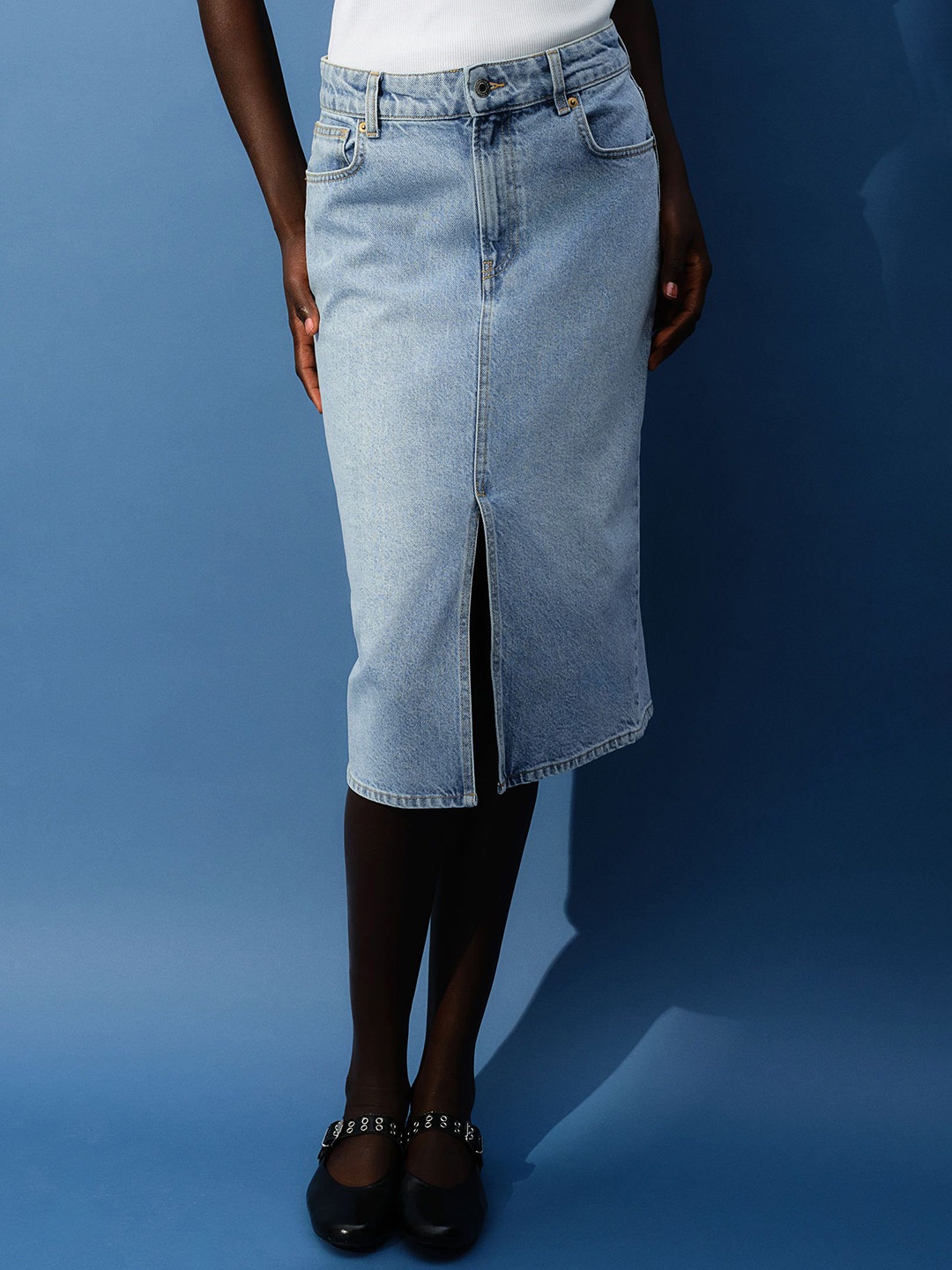 

H&M Denim Skirt, Blue