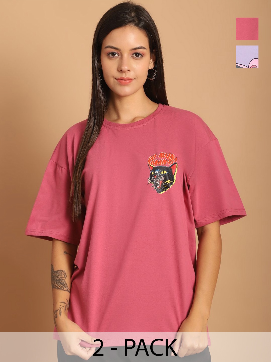

Dreambe Women Printed T-shirt, Multi