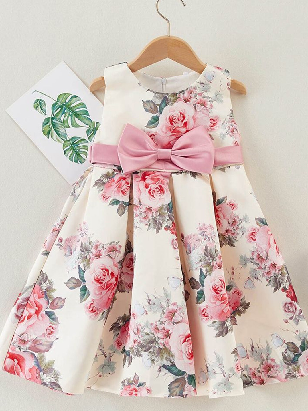 

LULU & SKY Floral Print Fit & Flare Dress, Pink