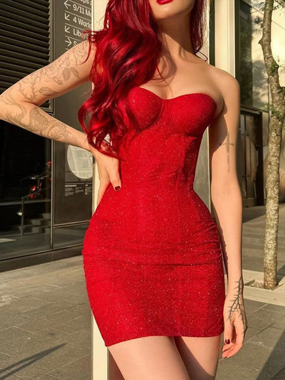 

LULU & SKY Bodycon Dress, Red