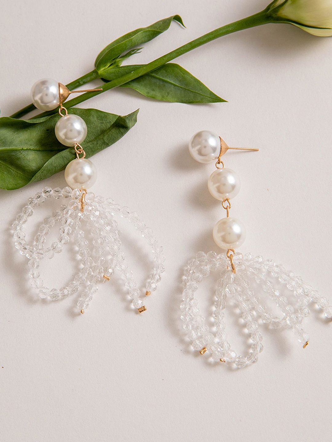 

LULU & SKY Contemporary Drop Earrings, White