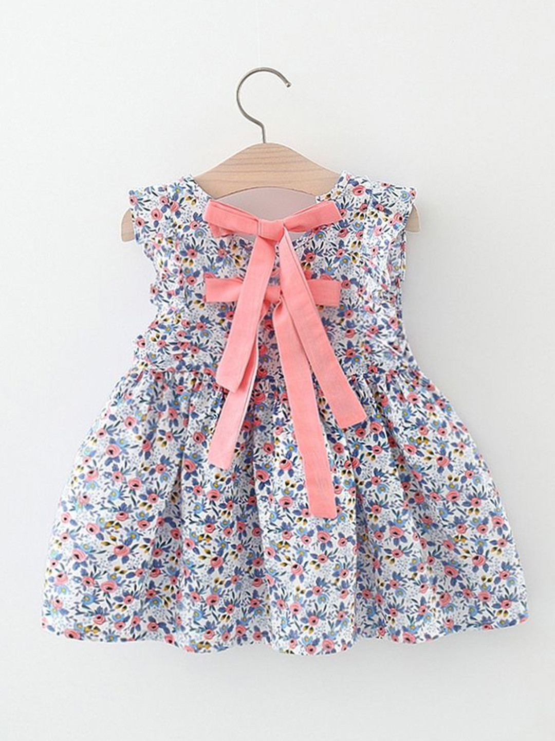 

LULU & SKY Floral Print Fit & Flare Dress, Blue