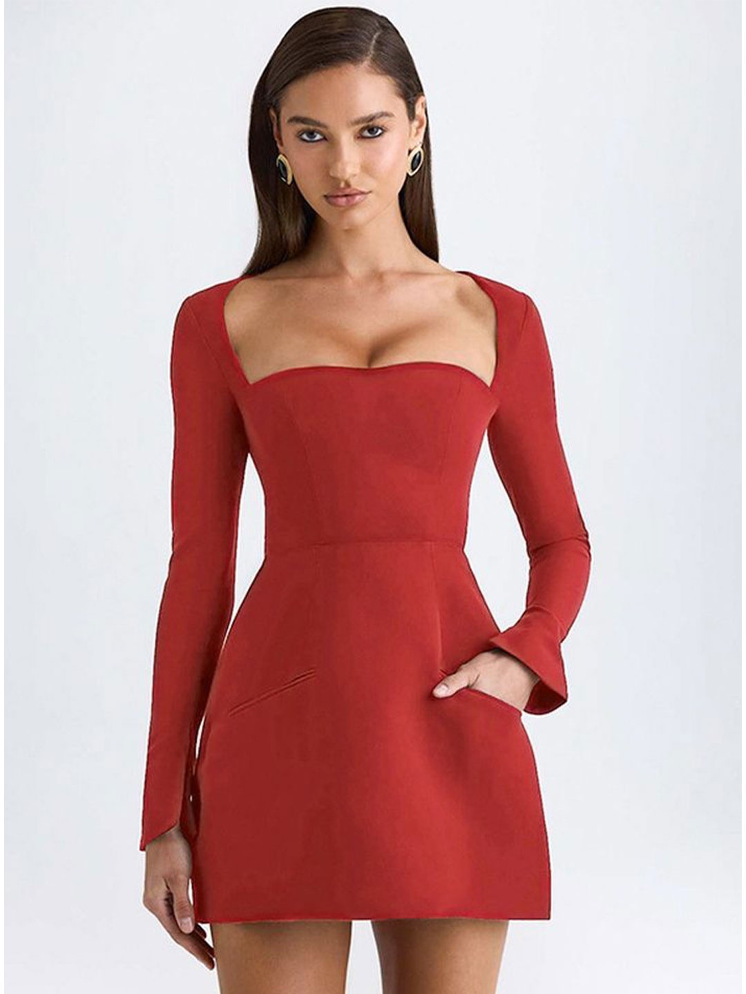 

LULU & SKY Off-Shoulder Sheath Mini Dress, Red
