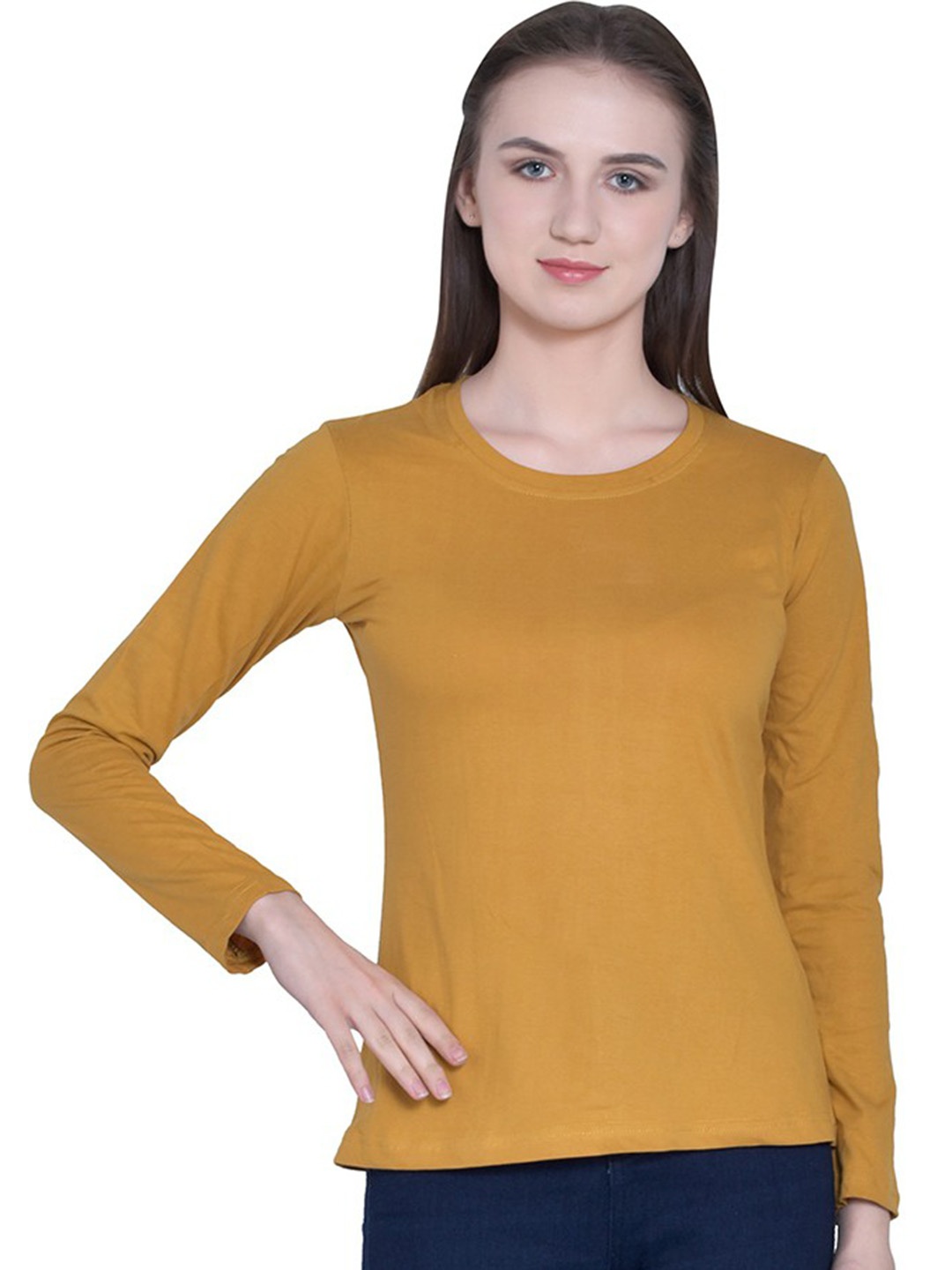 

BEYOU FASHION Women Slim Fit T-shirt, Yellow