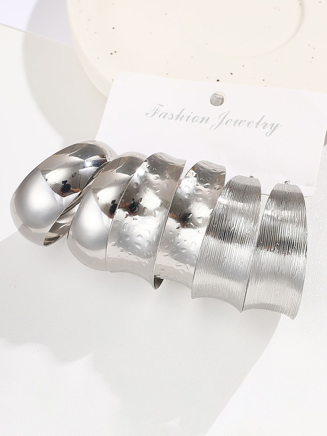 

LULU & SKY Contemporary Hoop Earrings, Silver