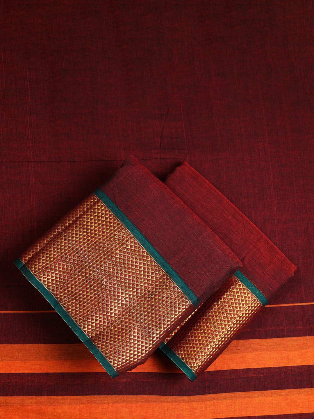 

iTokri Pure Cotton Unstitched Dress Material, Maroon