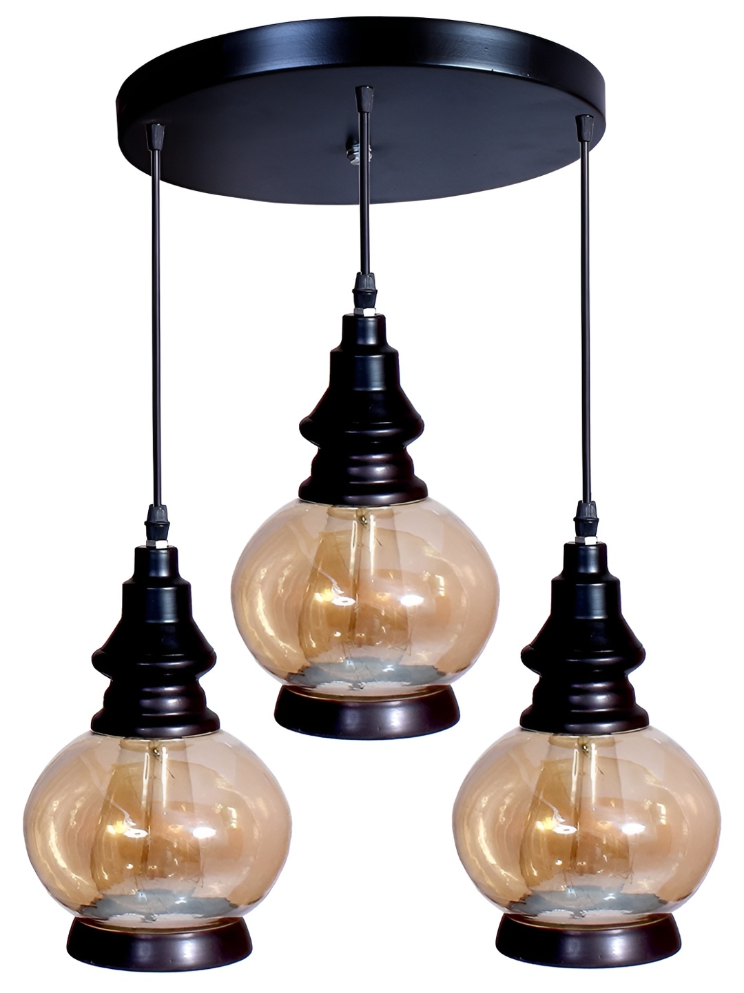 

GAUVIK Black Glass Ceiling Lamp