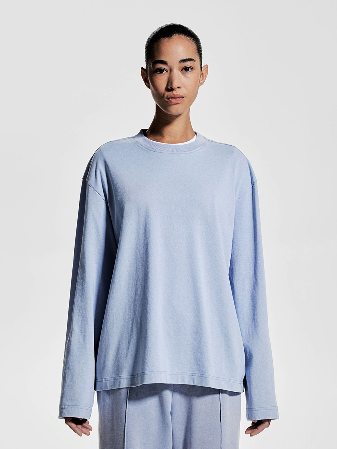 

H&M Long-Sleeved Sports Top With DryMove, Blue