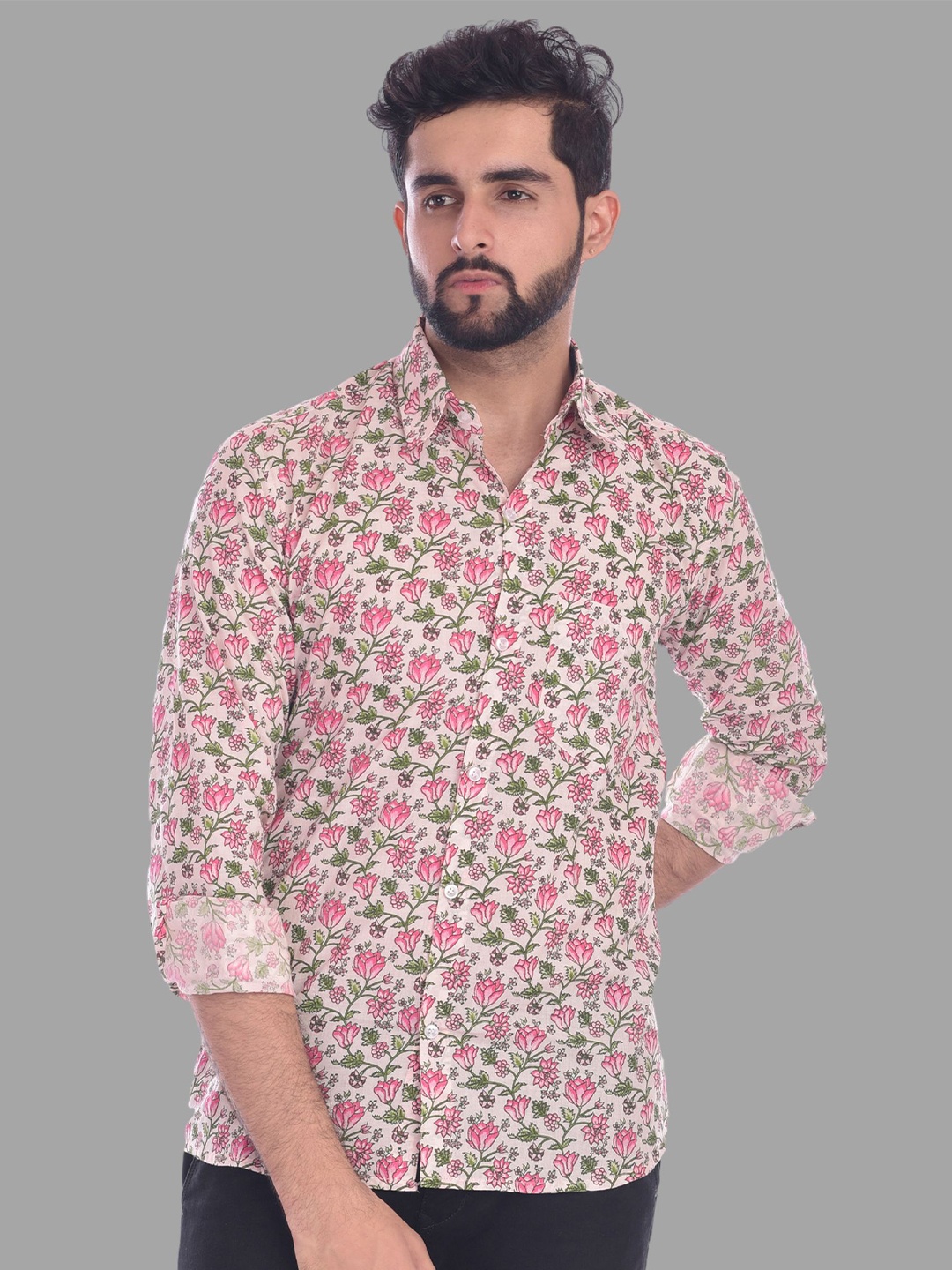 

HANDICRAFT PALACE Men Opaque Printed Casual Shirt, Pink