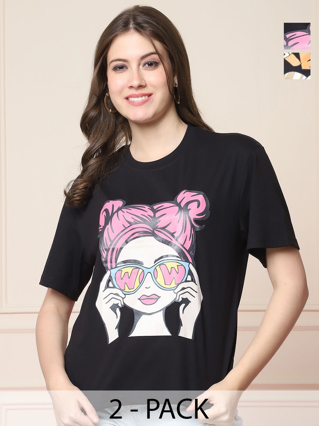 

Dreambe Women Printed T-shirt, Multi