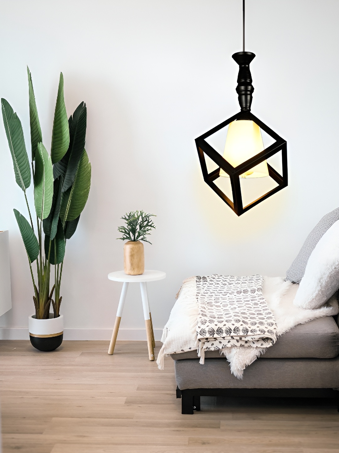 

GAUVIK Black Glass Ceiling Lamp