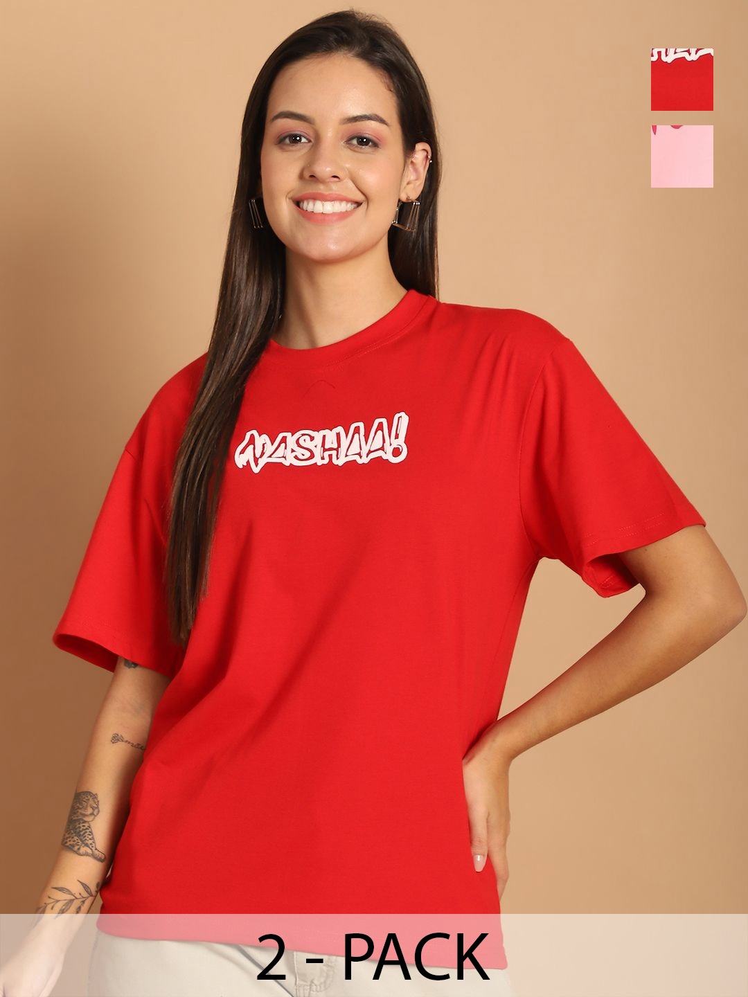 

Dreambe Women Printed T-shirt, Multi