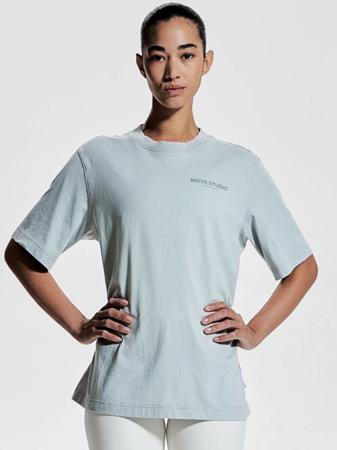 

H&M Sports Top With Dry Move, Turquoise blue