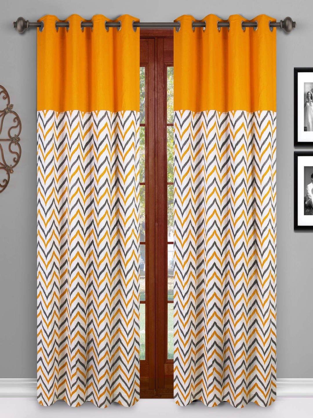 

Dekor World Multicoloured Set of 2 Door Curtain, Multi