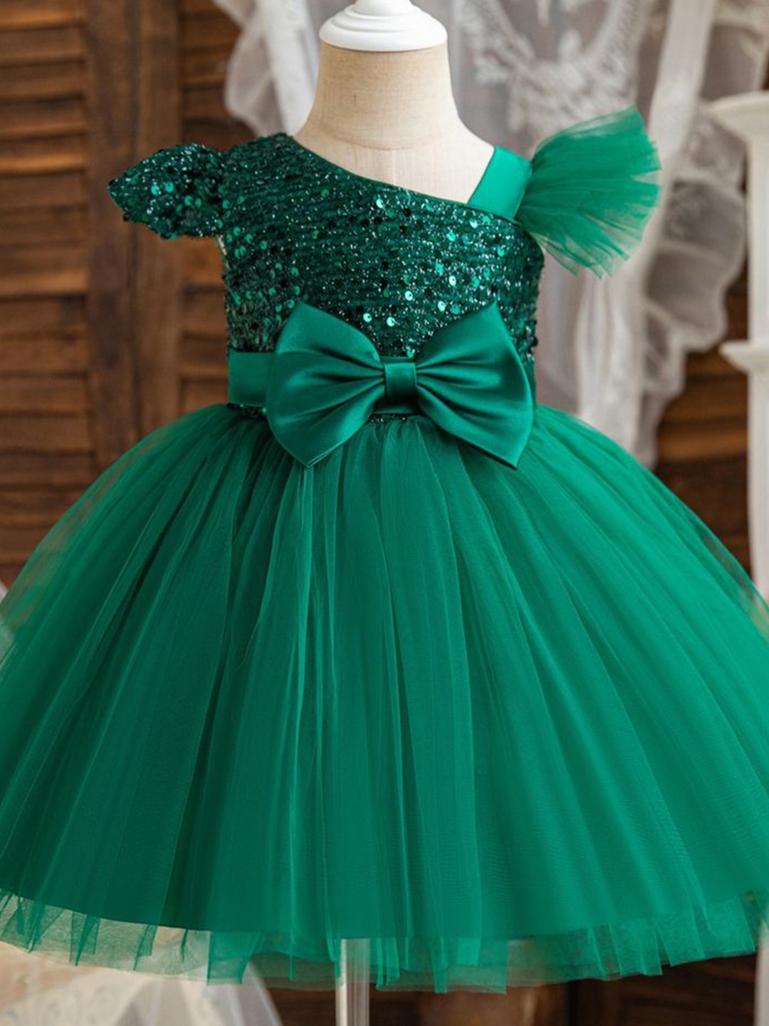 

LULU & SKY Fit & Flare Dress, Green