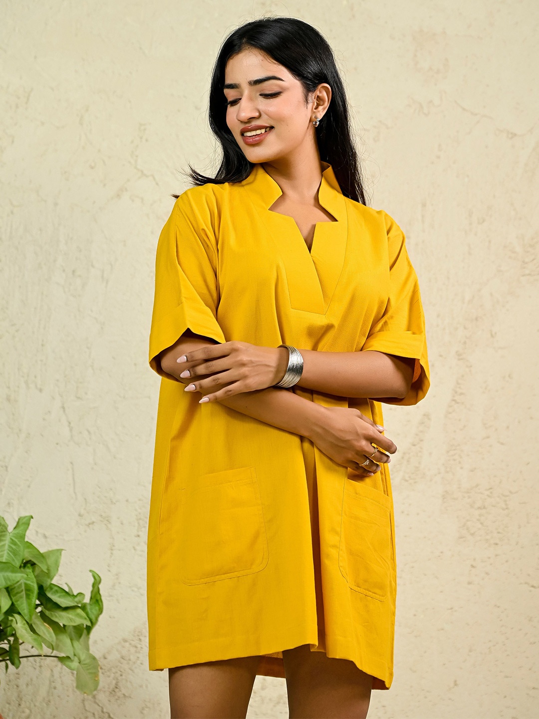 

INAAYA JAIPUR Kaftan Dress, Mustard