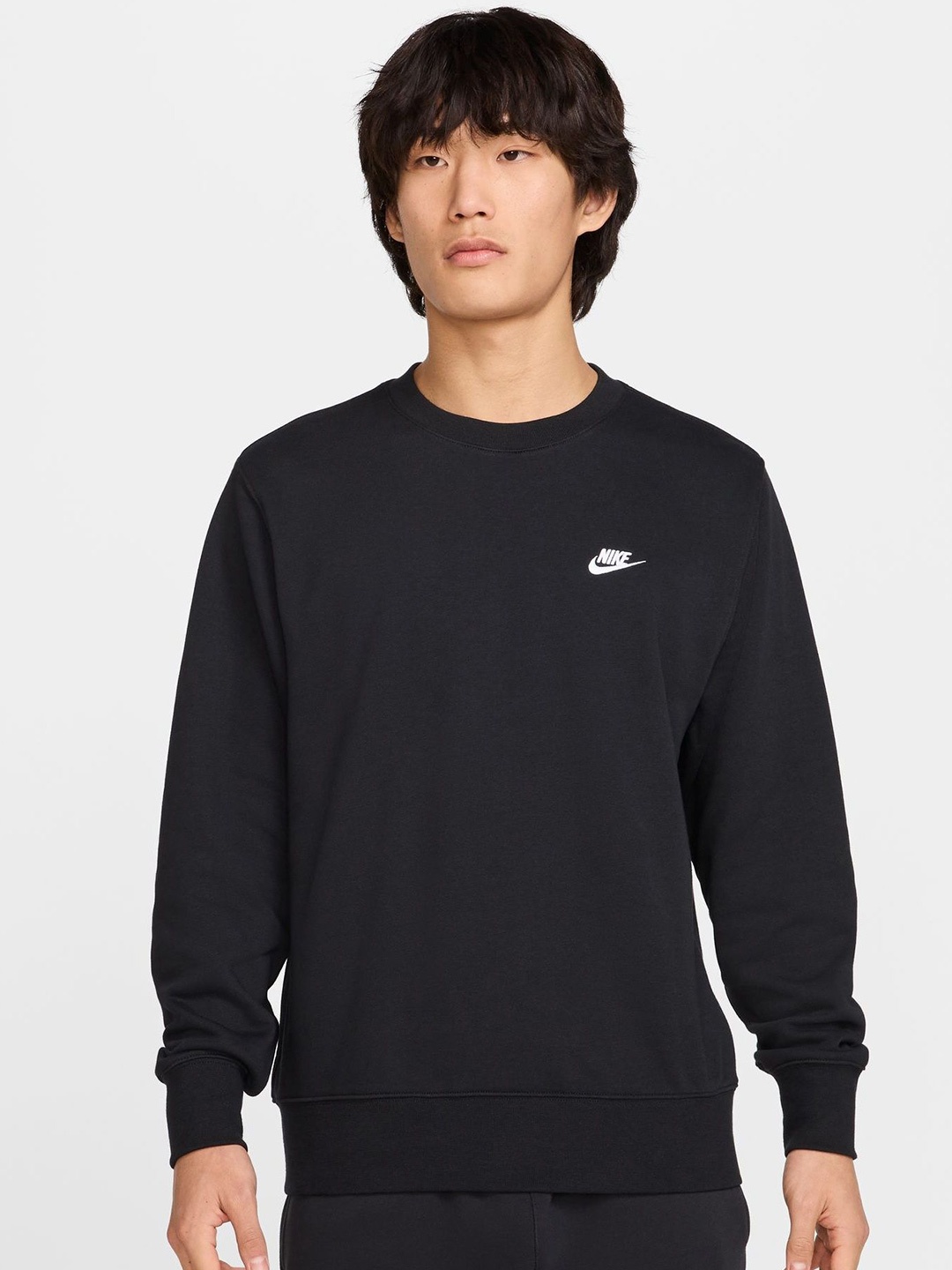 

Nike Club Men's French Terry Crew, Black